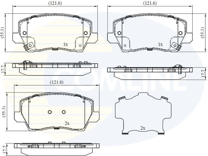 Brake Pad Set, disc brake CBP32526 - image 2