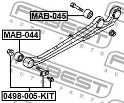 Mounting, control/trailing arm MAB-045 - image 2