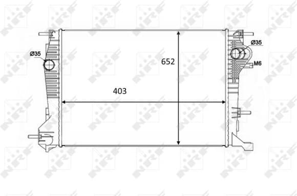 Radiator, engine cooling 58488