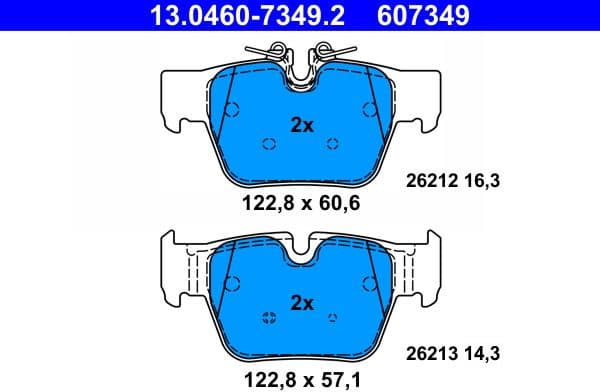 Brake Pad Set, disc brake 13.0460-7349.2