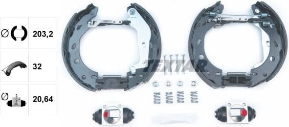 Brake Shoe Set Shoe Kit Pro 84057402