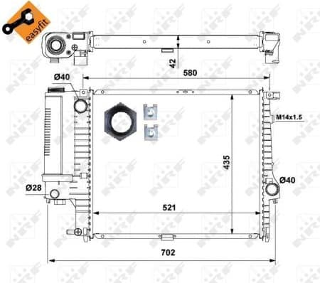 Radiator, engine cooling EASY FIT 53897 - image 5