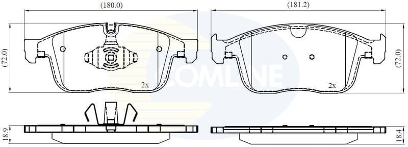 Brake Pad Set, disc brake CBP02459 - image 2