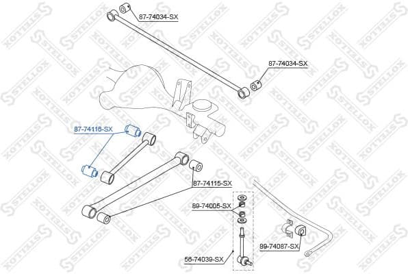 Mounting, control/trailing arm 87-74116-SX
