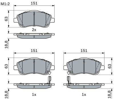 Brake Pad Set, disc brake 0986494054 - image 6