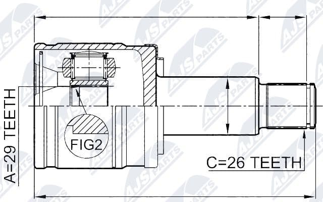 Joint Kit, drive shaft NPW-SU-005