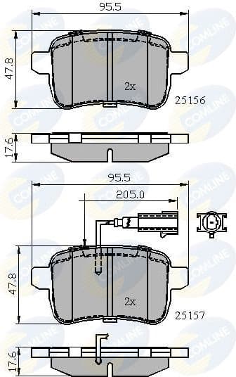 Brake Pad Set, disc brake CBP12103 - image 2