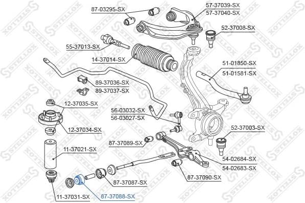 Mounting, control/trailing arm 87-37088-SX - image 2