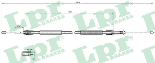 Cable handbrake 01120327