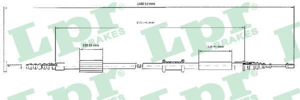 Cable handbrake 01010028