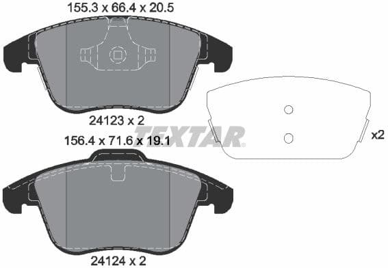 Brake Pad Set, disc brake Q+ 2412305