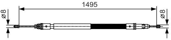 Cable Pull, parking brake 1987482118