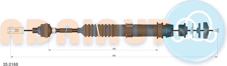 Cable Pull, clutch control 35.0168