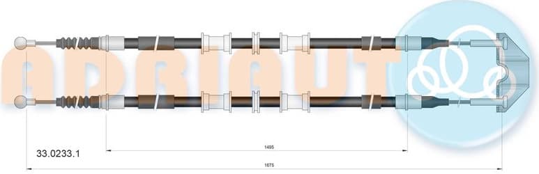 Cable handbrake 33.0233.1 - image 2