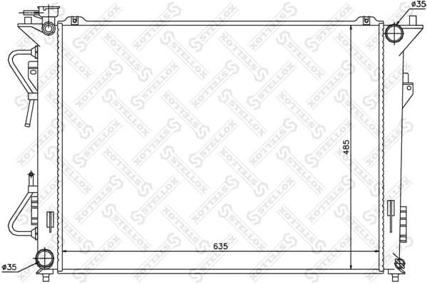 Radiator, engine cooling 10-25315-SX