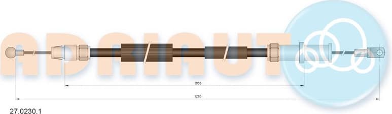 Cable handbrake 27.0230.1 - image 2