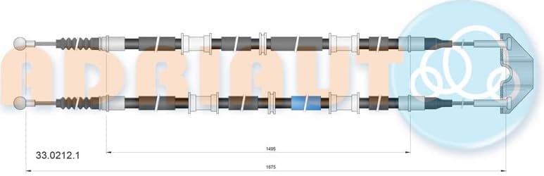 Cable handbrake 33.0212.1 - image 2