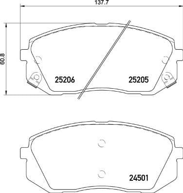 Brake Pad Set, disc brake XTRA LINE P30093X