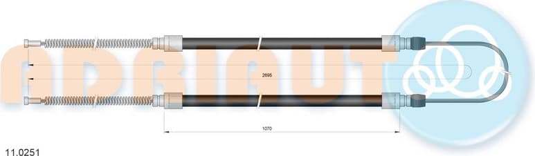 Cable Pull, parking brake 11.0251