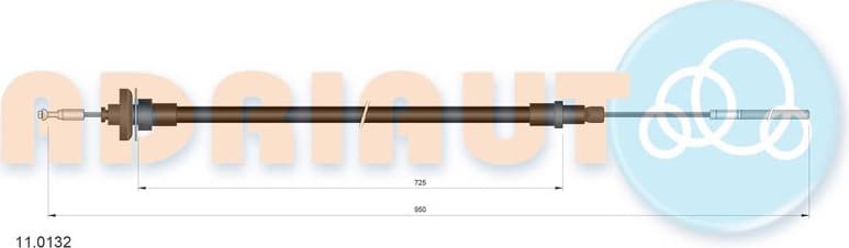 Cable Pull, clutch control 11.0132