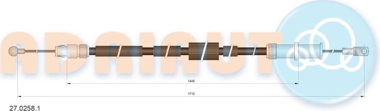 Cable handbrake 27.0258.1 - image 2