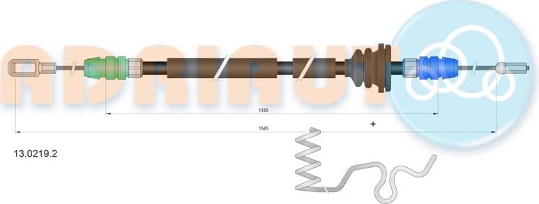 Cable handbrake 13.0219.2