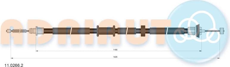 Cable Pull, parking brake 11.0266.2