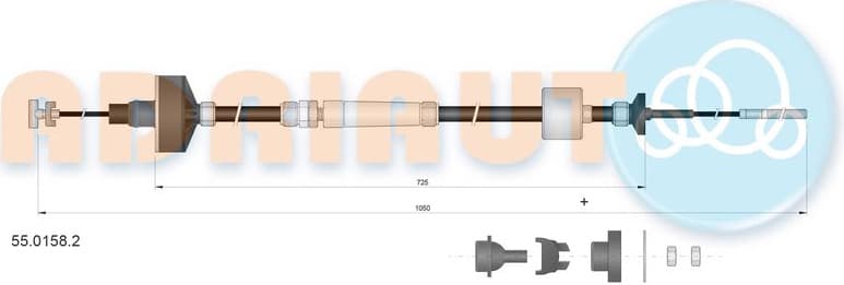 Cable Pull, clutch control 55.0158.2