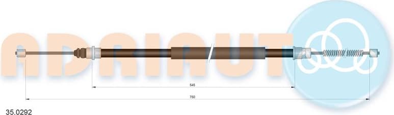 Cable handbrake 35.0292 - image 2