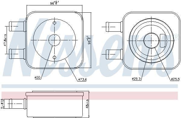 Oil Cooler, automatic transmission ** FIRST FIT ** 91107 - image 5