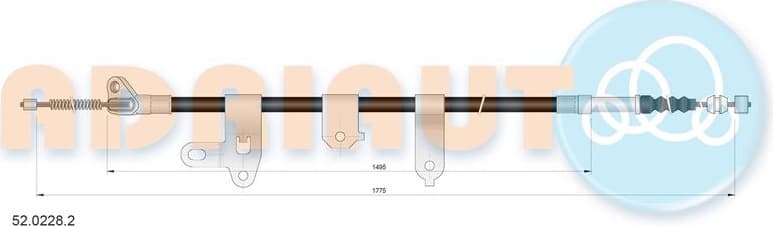 Cable handbrake 52.0228.2 - image 2