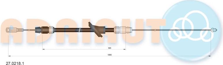 Cable handbrake 27.0218.1 - image 2