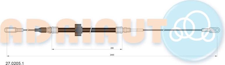 Cable handbrake 27.0205.1 - image 2