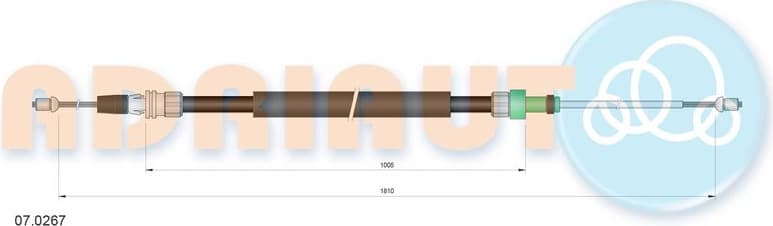 Cable handbrake 07.0267 - image 2