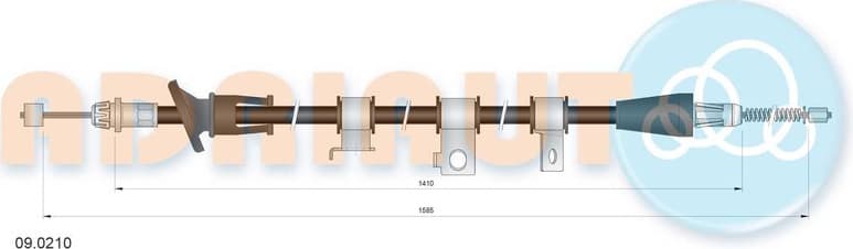 Cable Pull, parking brake 09.0210