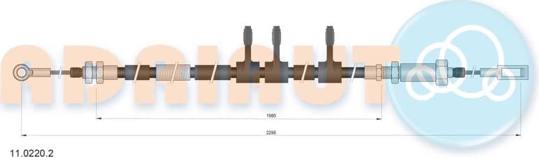 Cable handbrake 11.0220.2 - image 2
