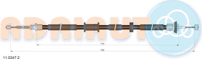 Cable Pull, parking brake 11.0247.2