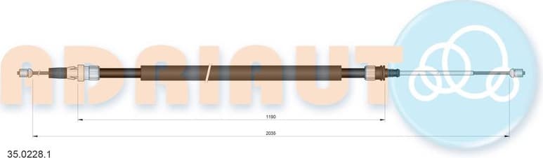 Cable handbrake 35.0228.1 - image 2