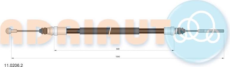 Cable handbrake 11.0206.2 - image 2