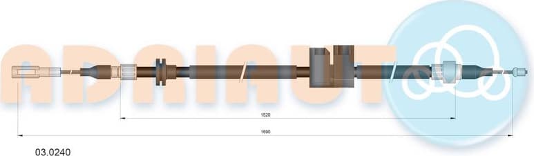 Cable handbrake 03.0240 - image 2