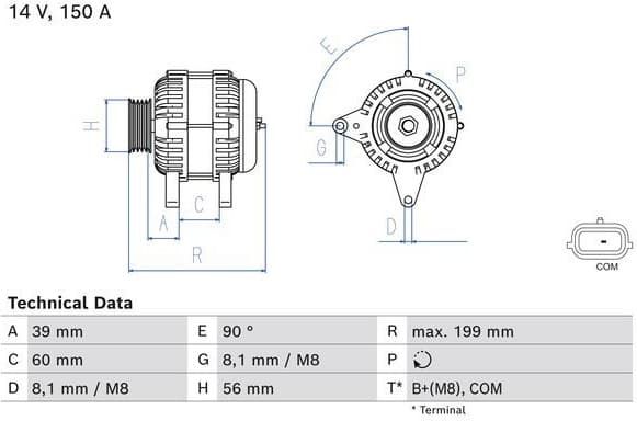 Alternator 0986084070