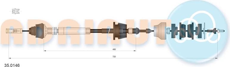 Cable Pull, clutch control 35.0146
