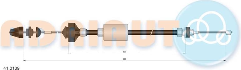 Cable Pull, clutch control 41.0139