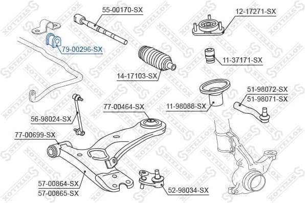 Mounting, stabiliser bar 79-00296-SX - image 2