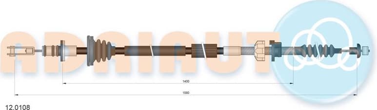 Cable Pull, clutch control 12.0108