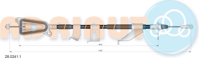 Cable handbrake 28.0241.1 - image 2