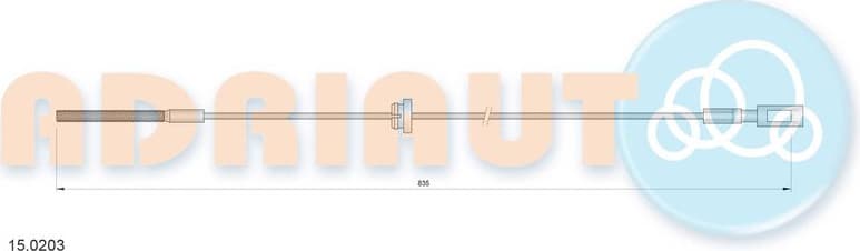 Cable Pull, parking brake 15.0203