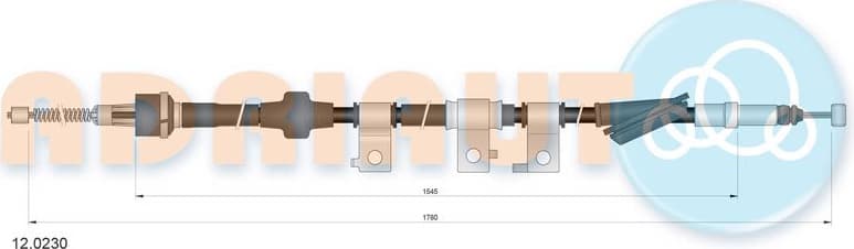 Cable Pull, parking brake 12.0230