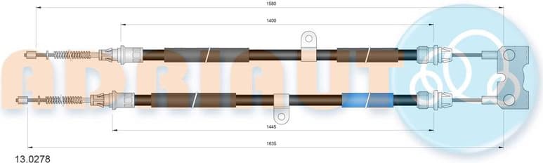 Cable handbrake 13.0278 - image 2