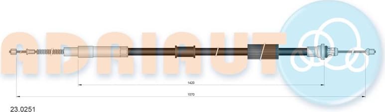 Cable handbrake 23.0251 - image 2